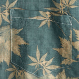 T-shirt d'été en coton à manches courtes pour homme avec design de feuille d'érable