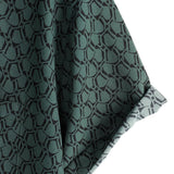 Chemise en Coton pour Homme Casual de Vacances à Manches Courtes Verte avec Boutons