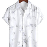 Chemise à Manches Courtes en Coton Imprimée Florale pour Homme