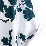 Chemise en Coton Floral d'Été à Manches Courtes pour Homme