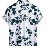 Chemise en Coton Floral d'Été à Manches Courtes pour Homme