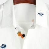 Chemise en Coton d'Été à Manches Courtes pour Homme, Boutons, Plage, Vacances