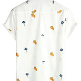 Chemise en Coton d'Été à Manches Courtes pour Homme, Boutons, Plage, Vacances