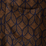 Chemise à Manches Courtes en Coton avec Poche à Motif Géométrique Rétro en Marron pour Homme