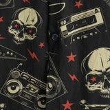 Chemise Hawaïenne en Coton Amusante et Fraîche de Musique Punk Rock pour Homme