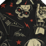 Chemise Hawaïenne en Coton Amusante et Fraîche de Musique Punk Rock pour Homme