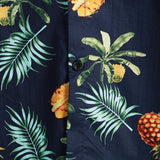 Chemise Hawaïenne en Coton à Manches Courtes avec Imprimé d'Ananas pour Homme