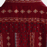 Chemise à Manches Courtes en Coton Vintage des Années 70 avec Imprimé Rayé Rouge pour Homme