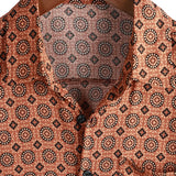 Chemise en Coton Vintage d'Été à Manches Courtes pour Homme