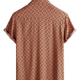 Chemise en Coton Vintage d'Été à Manches Courtes pour Homme