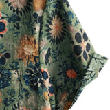 Chemise à Manches Courtes en Coton Vintage Décontractée avec Imprimé Floral pour Homme