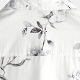 Chemise Hawaïenne en Coton Blanc à Fleurs pour Homme