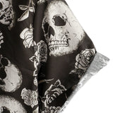 Chemise en Coton à Boutons Cool avec Crâne Rose Floral pour Homme, Punk Rock and Roll