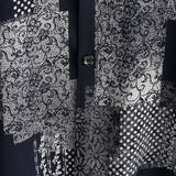 Chemise en Coton pour Homme à Manches Courtes avec Boutons, Imprimé de Patches, Floral, Vintage, Rétro, pour les Vacances