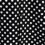 Chemise à Manches Courtes en Coton pour Homme avec Pois Noirs d'Été