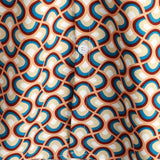 Chemise en Coton d'Été à Manches Courtes pour Homme, Rétro, Boutons, Vintage, Géométrique, Cercles, Cool
