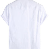 Chemise Casual en Coton à Manches Courtes pour Homme