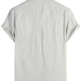 Chemise Casual en Coton à Manches Courtes pour Homme