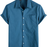Chemise Casual en Coton à Manches Courtes pour Homme