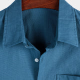Chemise Casual en Coton à Manches Courtes pour Homme
