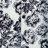 Chemise à Manches Courtes en Coton avec Imprimé de Crâne Floral de Couronne Punk Rock Noir pour Homme