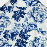 Chemise à Manches Courtes en Coton avec Imprimé de Crâne Floral de Couronne Punk Rock pour Homme