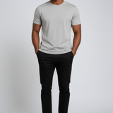 T-shirt Slim-Fit pour Hommes en Brume Argentée