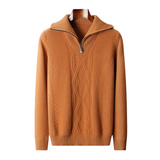 Pull zippé en laine mérinos Taranto