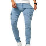 Pantalons Cargo Stretch Marino