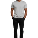 T-Shirt Slim-Fit pour Hommes en Argent Brume
