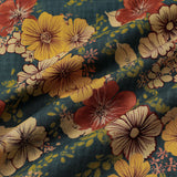 Chemise à manches courtes en coton respirant avec imprimé botanique vintage pour hommes