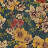 Chemise à manches courtes en coton respirant avec imprimé botanique vintage pour hommes