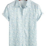 Chemise Casual en Coton Imprimée Florale pour Homme