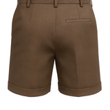 Shorts pour hommes à plis et poches – taupe et taille unique