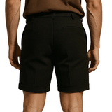 Shorts pour hommes à plis et poches – noirs et polyvalents