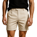 Shorts pour homme à plis et poches – off-white et polyvalents
