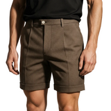 Shorts pour hommes avec plis et poches – Taupe et polyvalent