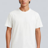 T-shirt pour Homme en Coton – Respirant à Manches Courtes Col Rond – Blanc
