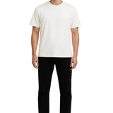 T-shirt en Coton pour Homme – Respirant à Manches Courtes Col Rond – Blanc
