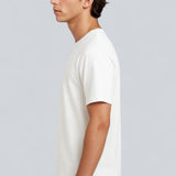 T-shirt pour Homme en Coton – Respirant à Manches Courtes Col Rond – Blanc