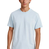 T-shirt pour hommes en coton – Respirant à manches courtes et col rond – Bleu brume