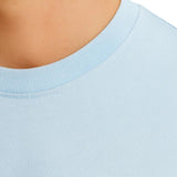 T-shirt en Coton pour Homme – Respirant à Manches Courtes Col Rond – Bleu Brume