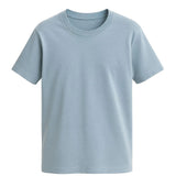 T-shirt en Coton pour Homme – Respirant à Manches Courtes Col Rond – Bleu Brume