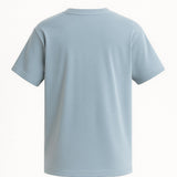 T-shirt pour hommes en coton – Respirant à manches courtes et col rond – Bleu brume