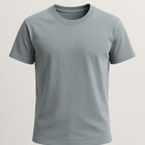 T-shirt pour Homme en Coton – Respirant à Manches Courtes Col Rond – Gris Fer