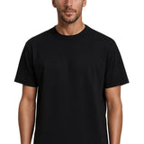 T-shirt en Coton pour Homme – Respirant à Manches Courtes et Col Rond – Noir