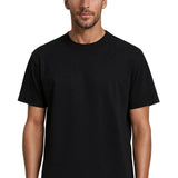 T-shirt pour Homme en Coton – Respirant à Manches Courtes Col Rond – Noir