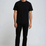 T-shirt pour Homme en Coton – Respirant à Manches Courtes Col Rond – Noir