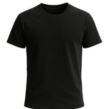 T-shirt en Coton pour Homme – Respirant à Manches Courtes et Col Rond – Noir