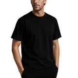 T-shirt en Coton pour Homme – Respirant à Manches Courtes et Col Rond – Noir